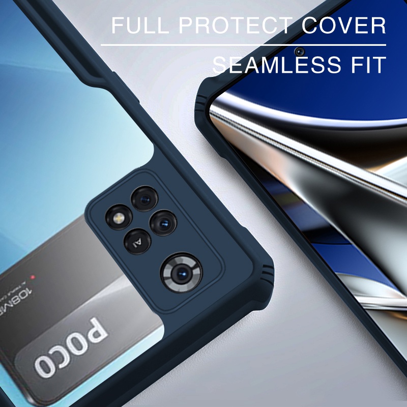 Dành Cho Xiaomi Poco X4 Pro M3 F3 X3 NFC X3 GT 5G Trong Suốt Túi Khí Acrylic Vỏ Điện Thoại Lai Silicon Ốp Lưng Chống Sốc