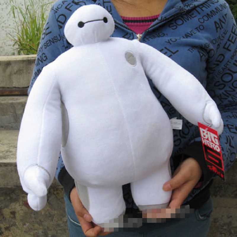 Mới Trắng BIG HERO 6 BAYMAX ROBOT Sang Trọng Đồ Chơi Nhồi Bông Búp Bê Trẻ Em