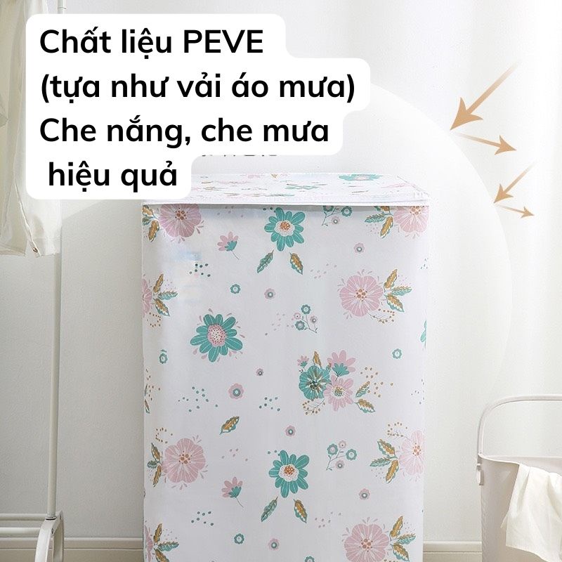 Bọc Máy Giặt Cửa Ngang Cửa Trên 7-15kg Chống Bụi Chống Nước, Áo Trùm Máy Giặt Peva Bảo Vệ Máy Giặt