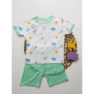 Đồ bộ bé trai Bộ Minky Mom cộc tai bé trai Bộ thun lạnh bé trai in hình MK01