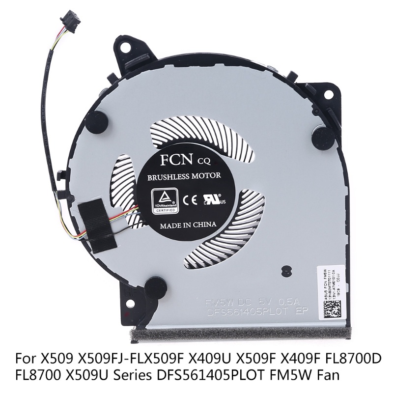 Quạt Làm Mát CPU Thay Thế IOR Cho VivoBook X509 X509FJ-FLX509F X409U X509F X409F FL8700D FL8700 X509U Series