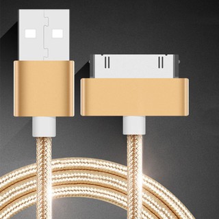 Nylon Braided 30pin USB Data Sync Charging Cable for phone 4 4s  2 3 4 for