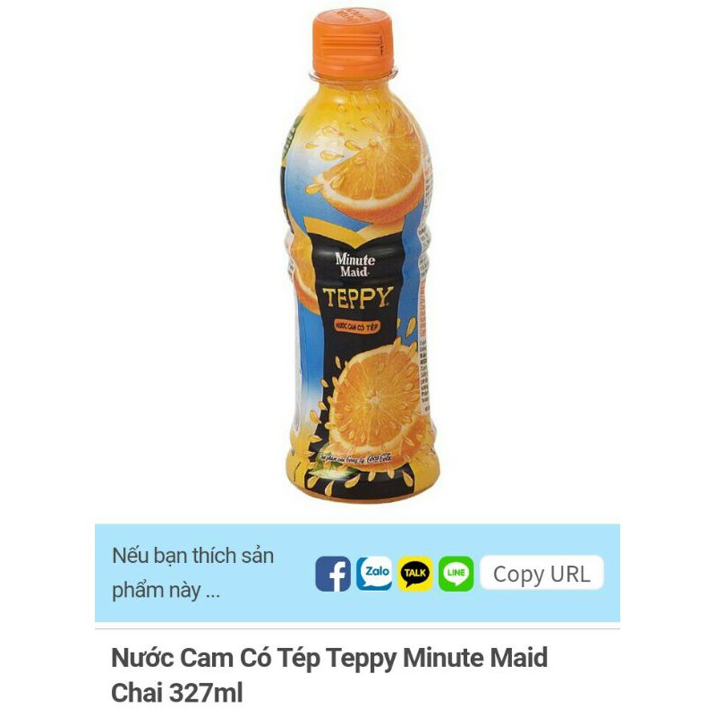 Nước Cam Có Tép Téppy Minute Maid Chai 327 ml | Shopee Việt Nam