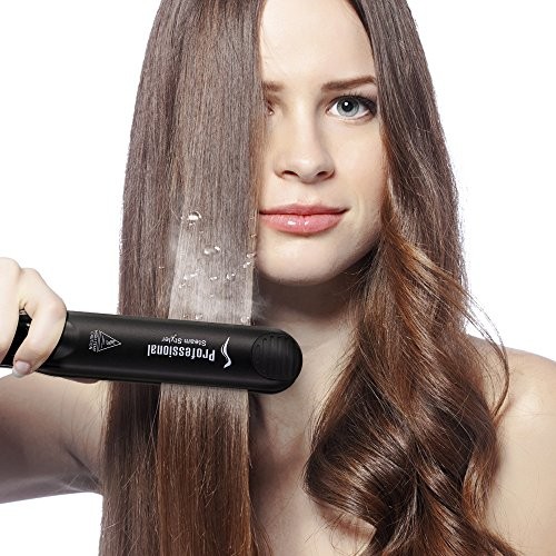 Máy duỗi tóc hơi nước chuyên nghiệp Máy duỗi tóc bằng gốm hơi tóc bằng sắt phẳng Đường may tóc Máy uốn tóc Dụng cụ tạo kiểu tóc