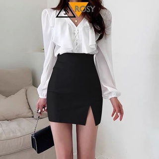 Chân váy công sở chữ A co giản xẻ tà chất mango siêu thanh lịch nhẹ nhàng cho nữ nhiều mẫu CV01 Rusy