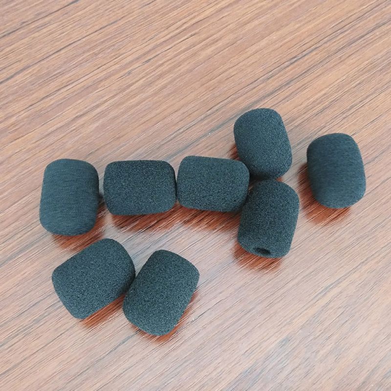 Set 5 mút xốp bọc đầu micro chắn gió màu đen