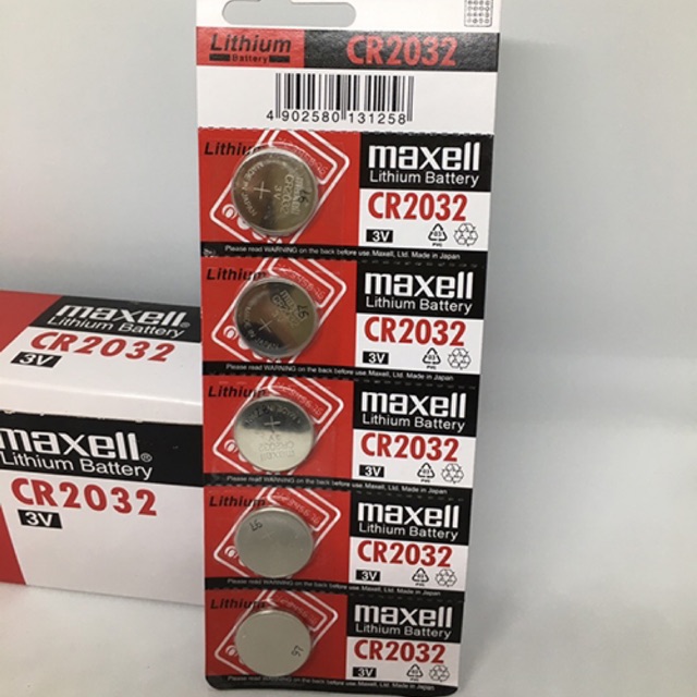 Vỉ pin 2032 Maxell chính hãng 100% Nhật Bản dùng để thay điều khiển các ...