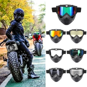 Kính Mặt nạ có thể tháo rời Mũ bảo hiểm Đi xe đạp Thiết bị địa hình Ngoài trời Harley Bảo vệ mắt chống gió