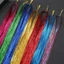 200 Sợi dây kim tuyến nối tóc lấp lánh dài 90cm phong cách hippie tùy chọn màu sắc