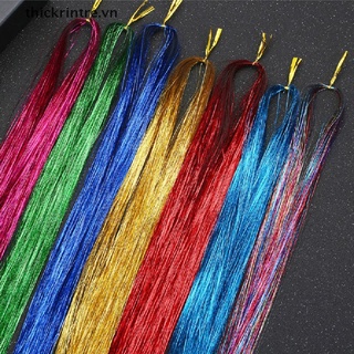 [Hàng mới về] 200 Sợi dây kim tuyến nối tóc lấp lánh dài 90cm phong cách hippie tùy chọn màu sắc