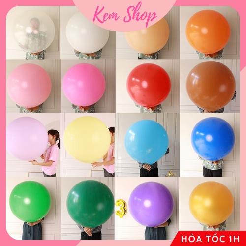 Bóng bay tròn size đại 18-24 inch các màu trang trí sinh nhật cưới hỏi sự kiện  - Kem Shop K177