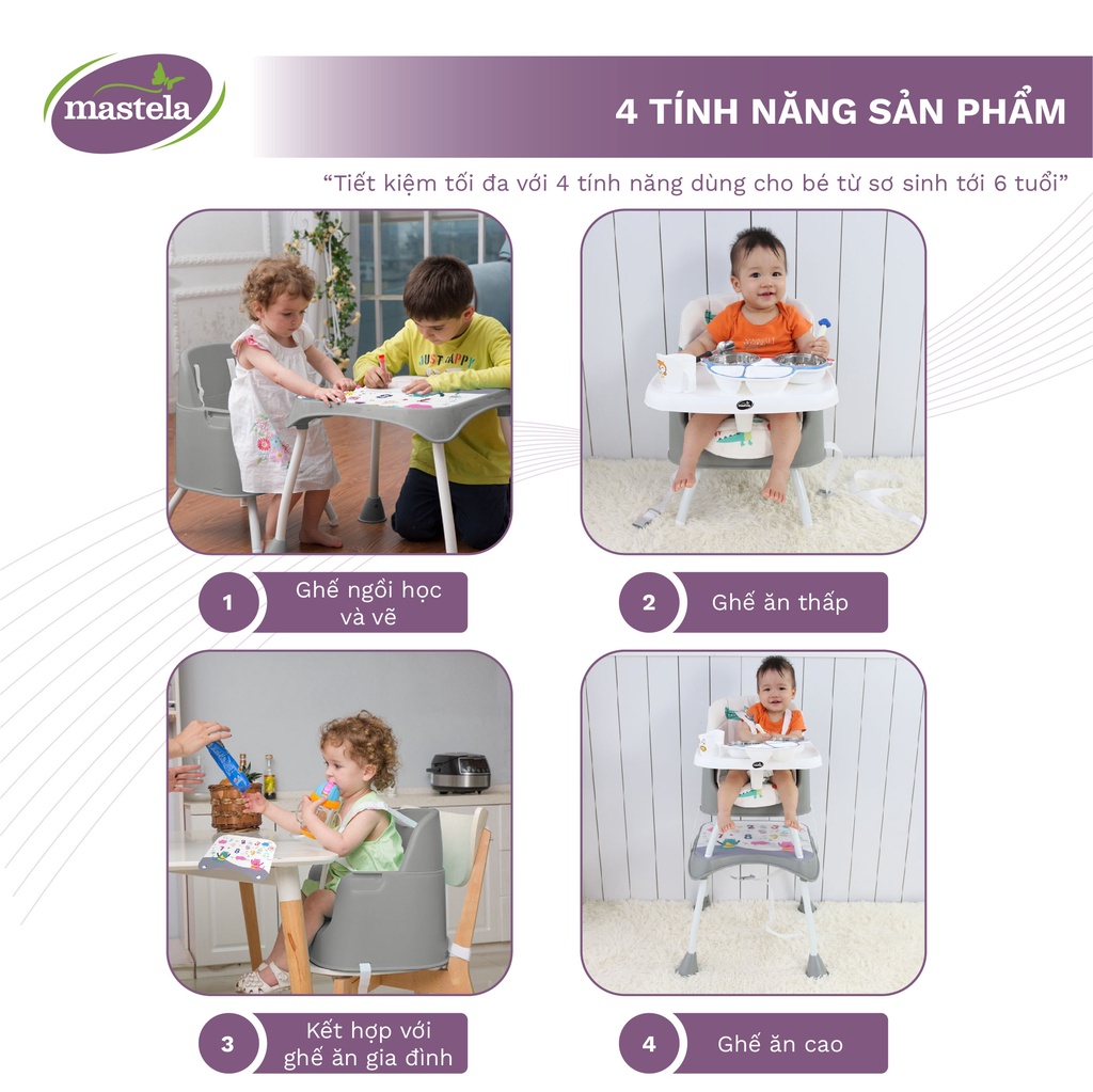 Mô tả Ghế Ăn Dặm Mastela 1016 Đa Năng 3 in 1 Cho Bé - 3