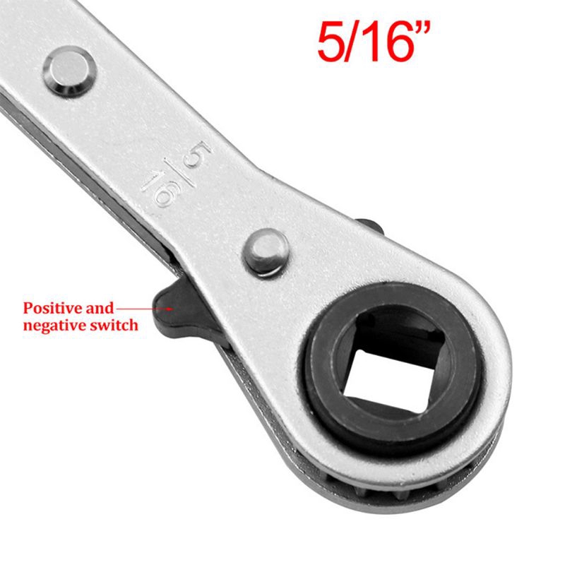 Cờ lê bánh cóc 2 đầu 3/ 16" 1/ 4" 5/ 16" 3/ 8" dành cho máy điều hòa không khí/ tủ lạnh