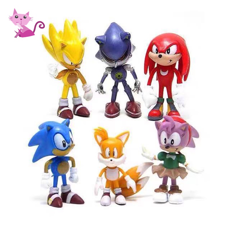 Set 6 Mô Hình Nhím sonic Hoạt Hình Cho Bé