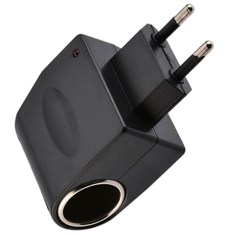 Mon AC 220V sang DC 12V Adapter Xe Bật Lửa Chuyển Đổi Ổ Cắm Điện An Toàn Cắm 6W Cắm Tường Adapter