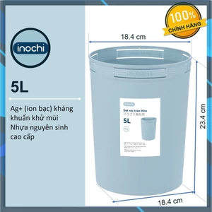 Thùng Rác Nhựa Tròn Inochi 5 Lít Màu Rất Đẹp, Sọt Rác Văn Phòng, Khách Sạn, Đựng Rác Gia Đình, Để Bàn Trong Nhà,