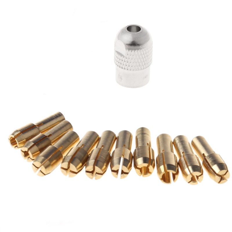 Set 10 chiếc Đầu Kẹp Mũi Khoan 0.5-3.2mm 4.3mm