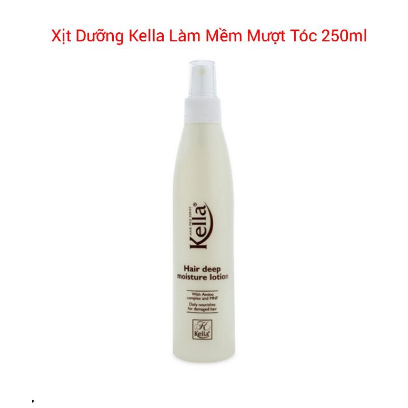Sữa Xịt Dưỡng Kella bảo vệ phục hồi tóc khô sơ và Làm Mềm Mượt Tóc 250ml