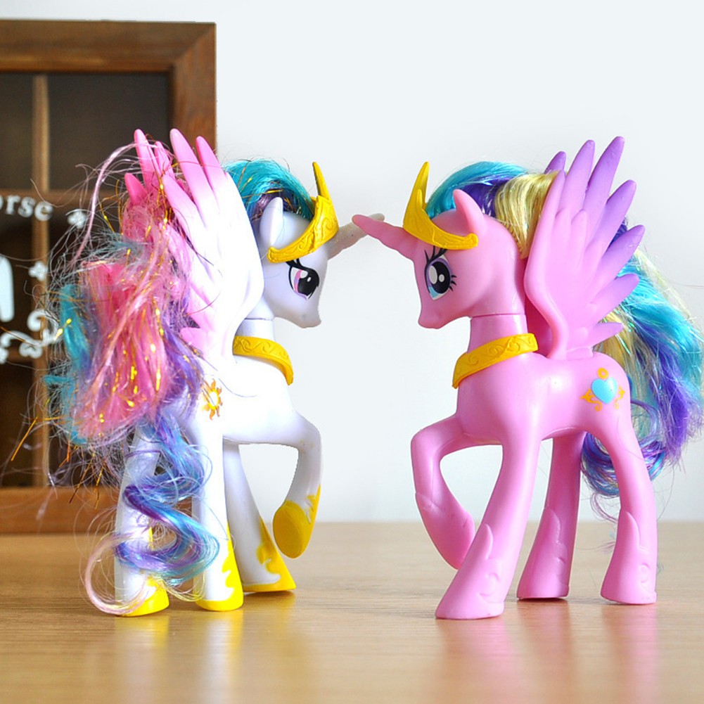 * MOON * 1Pc 14cm My Little Pony Moon Princess Nhân vật hành động Búp bê PVC Bộ sưu tập đồ chơi trẻ em