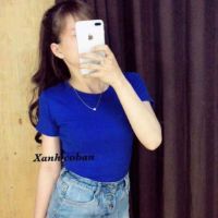 Áo tay ngắn thun gân nhiều màu siêu xinh, áo thun nữ dáng chuẩn đẹp -RUBY CLOTHING A09