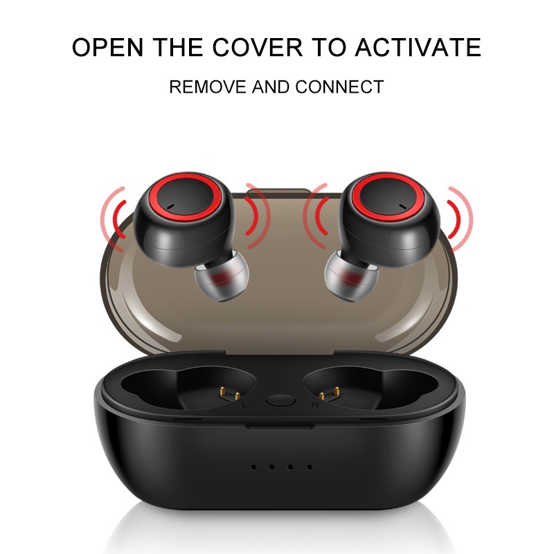 Ảnh Tai nghe không dây Vitog Y50 TWS 9D Bluetooth chống nước có micro phong cách thể thao 2