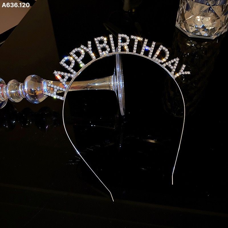 Cài Tóc MAIHOUSE Chữ Happy Birthday Đính Đá Lấp Lánh - A636