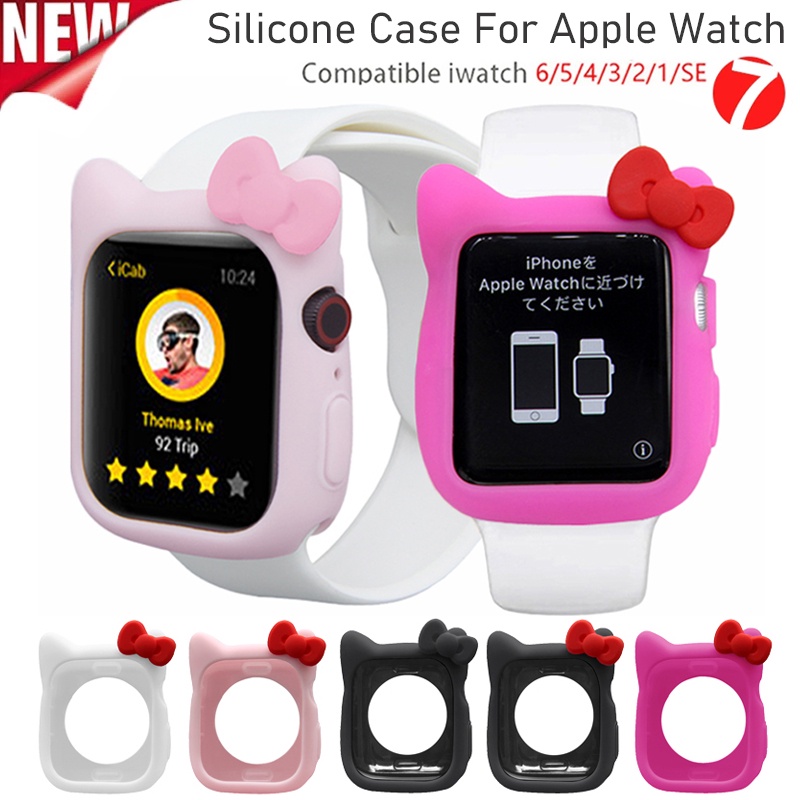 Vỏ Silicon Mềm Bảo Vệ Cho Đồng Hồ Apple Watch Se 7 6 5 4 3 2 1 41mm 45mm 44mm 40mm 38mm 42mm