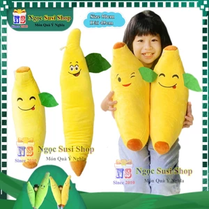 Gấu bông TRÁI CHUỐI SIZE LỚN ẢNH THẬT SIZE 50CM DÀI 45CM - Thú nhồi bông đồ chơi doll toy TRÁI CHUỐI