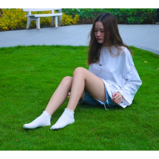 [MUA 2 TẶNG 1]Tất vớ nữ cổ ngắn bèo nhún Vintage Kikiya cao cấp Hàn Quốc W-A-014 (Chính Hãng)