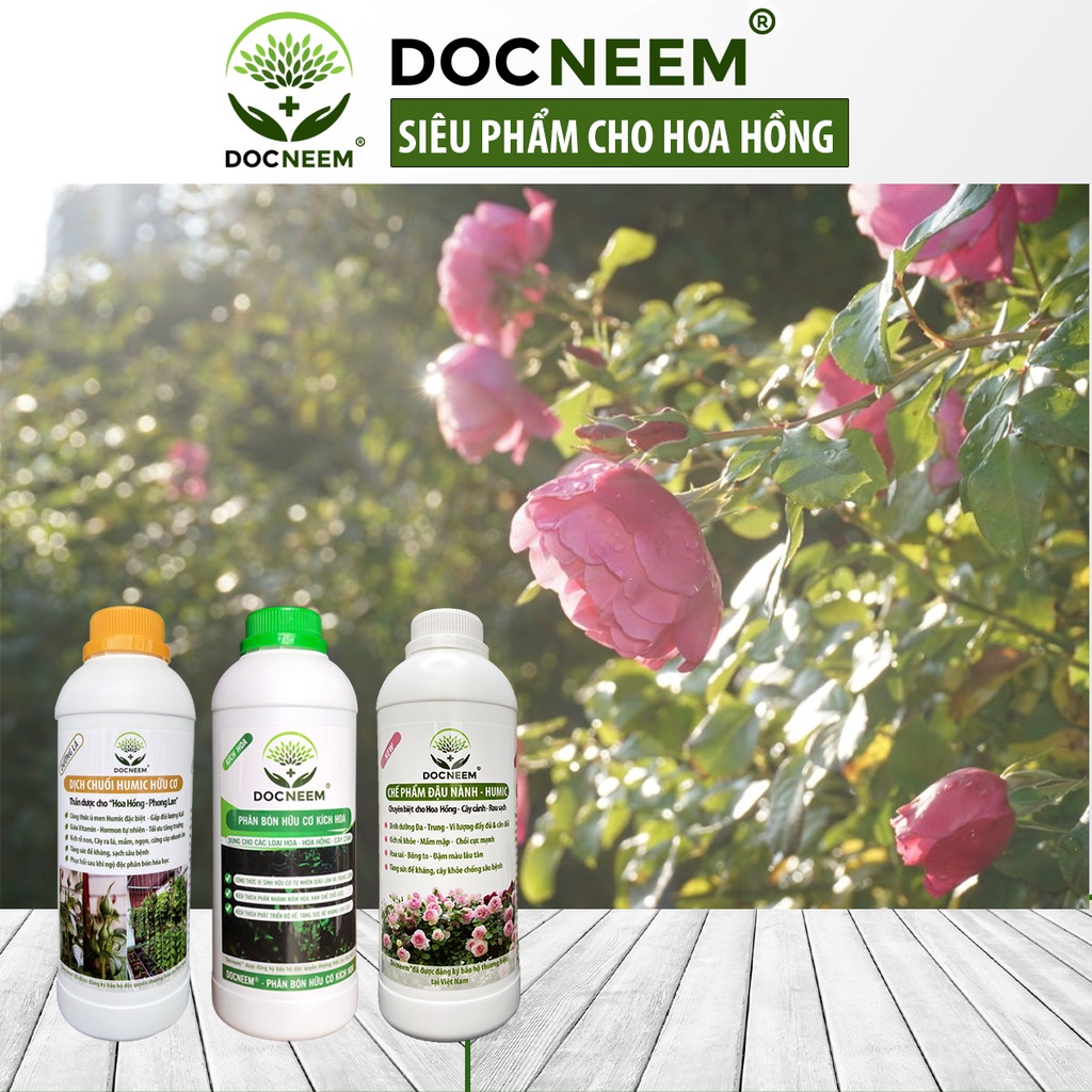 Ảnh Chế phẩm đậu nành humic hữu cơ DOCNEEM, giàu đạm, bổ sung trứng, chuối, kích mầm hoa hồng, rau sạch, cây cảnh, chai 1L 3