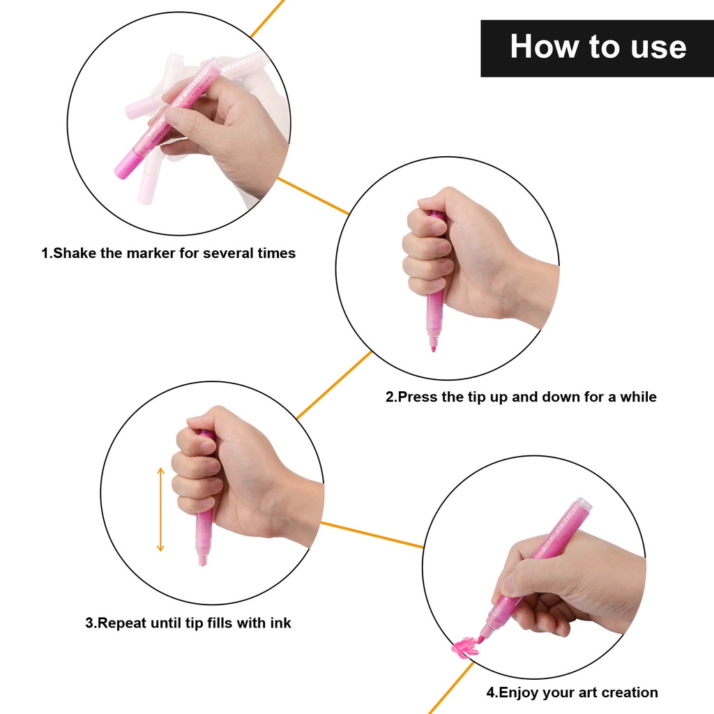 Bút Sơn Acrylic Painter  MO1000 Với 17 Màu.  Vẽ Trên Nhiều Chất Liệu : Giấy, Kính, Đá, Cao Su, Nhựa, Gỗ,...
