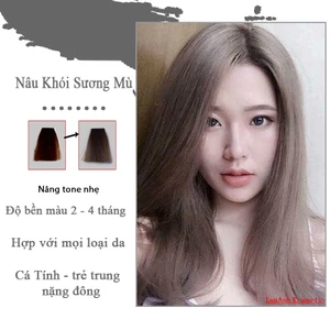 Thuốc nhuộm tóc NÂU KHÓI XƯƠNG MÙ 100ml màu nhuộm lên chuẩn tone