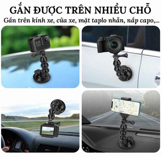 Giá Đỡ Điện Thoại Trên Ô Tô GOPRO Có Giác Hút Kính Quay Video, Xem Maps Trên Xe Siêu Chắc Chắn CarZone