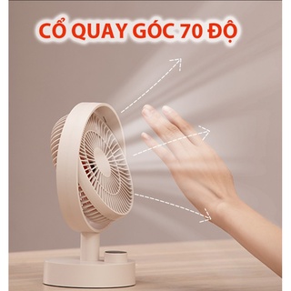 Quạt Tích Điện Sothing Để Bàn Tích Hợp Màn Hình Led, Quay Tự Động 160 Độ, Pin Trâu, Bảo Hành 2 Năm