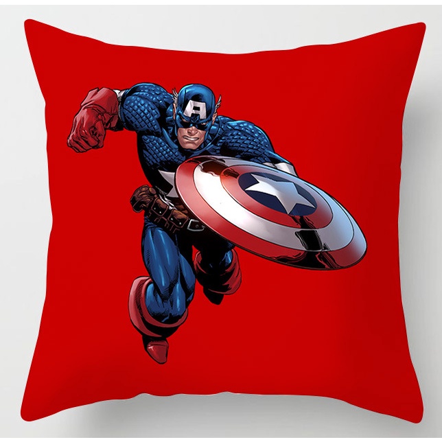 PS1 The Avengers Gối Người Nhện Siêu Nhân Người Sắt Hulk Đệm Gối 45x45CM Trang Trí Nhà Quà Tặng SP1