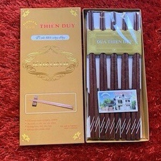 Đũa gỗ ăn cơm hàng Việt Nam chất lượng cao Thiên Duy hộp 10 đôi