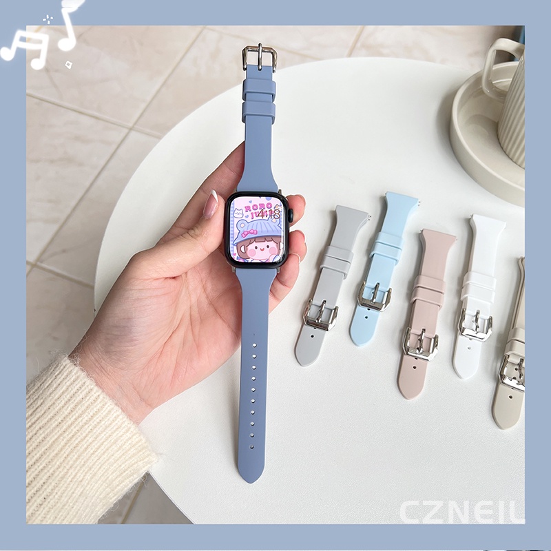 Dây đeo thể thao chống nước đơn giản bằng silicon dành cho nữ Thích hợp cho Apple Watch S11 SE3 Ultra3 S10 S9 S8 SE S7 S6 Ultra 49mm 46mm 42mm 44mm 41mm 45mm Dây đeo cổ tay