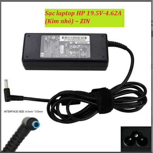 Sạc Laptop Hp 19.5v-4.62a (kim Nhỏ) – Zin 