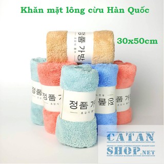 Khăn mặt lông cừu hàn quốc 30x50cm loại xịn siêu mềm mịn , siêu thấm nước loại 1 GD389-KhanHQ-KMat