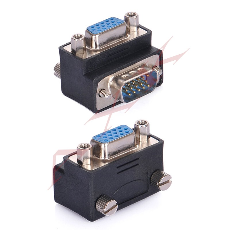 90 Độ Góc Phải 15 Pin VGA SVGA Nam Sang Nữ Chuyển Đổi Góc Adapter z ...
