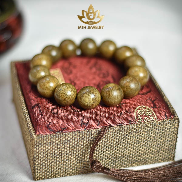 Ảnh Vòng Tay Trầm Hương MTH JEWELRY Hạt Tròn Đơn size 12mm Trầm Tốc Việt Tự Nhiên - Mùi Dịu Nhẹ | Mộc Trầm Hương 1