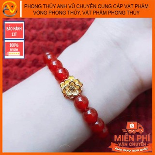 [RẺ VÔ ĐỊCH]  Vòng Tay Mã Não Đỏ MN001 - Vòng Đeo Tay Phong Thủy May Mắn - Bảo Hành 12 Tháng