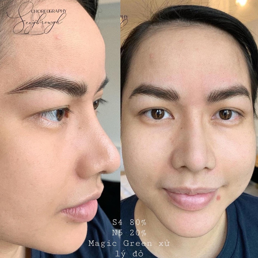 Mực Gh Chai Tròn Chuyên Kỹ Thuật HairStocke Điêu Khắc Sợi Hạt Chân Mày