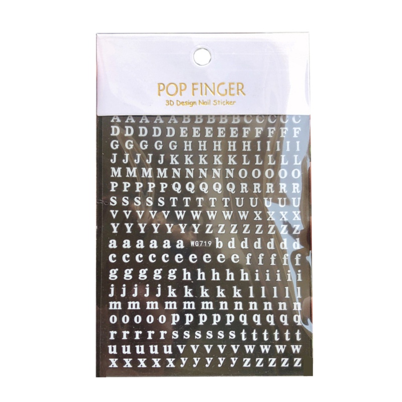 Yoi self-adhesive metal stickers 26 bronzing letter stickers diy decor a-z stickers
