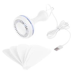 Quạt Trần USB 6 Lá 5V, Máy Làm Mát Không Khí Quạt Treo Lều 16.5 Inch Chạy Bằng USB Dành Cho Cắm Trại Ngoài Trời Ký Túc X