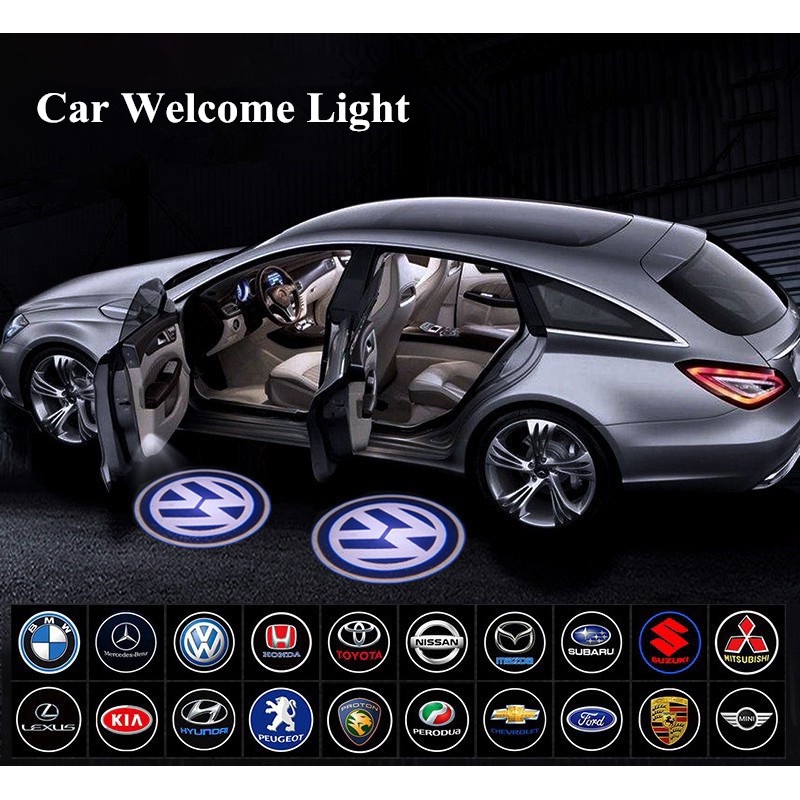 Đèn LED Chiếu Logo Chào Mừng Gắn Cửa Xe Hơi Mitsubishi Jeep Suzuki BMW Toyota