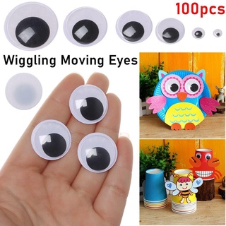 Risedot 100 Cái / túi Lắc lư Di Chuyển Mắt Handmade Thú Nhồi Bông Phần Đồ Chơi Trẻ Em Sang Trọng Gấu Trúc Mắt