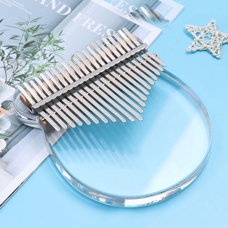 Đàn Kalimba 17 Phím Mặt Gấu Trong Suốt - Full Phụ Kiện