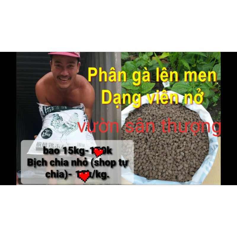 Phân Gà Hữu Cơ Nhật 4-3-3 Viên Nén (túi 1kg) Bón Hoa Hồng, Rau Củ Quả Cây Cảnh...Hữu Cơ Lên 75%