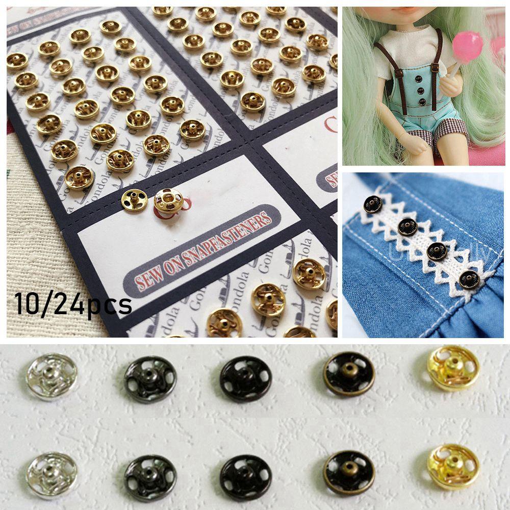 NKSFX 10 / 24 Chiếc Mini Nút Bé Gái Dễ Thương Tặng Búp Bê Thu Nhỏ Thủ Công Quần Áo May Khóa